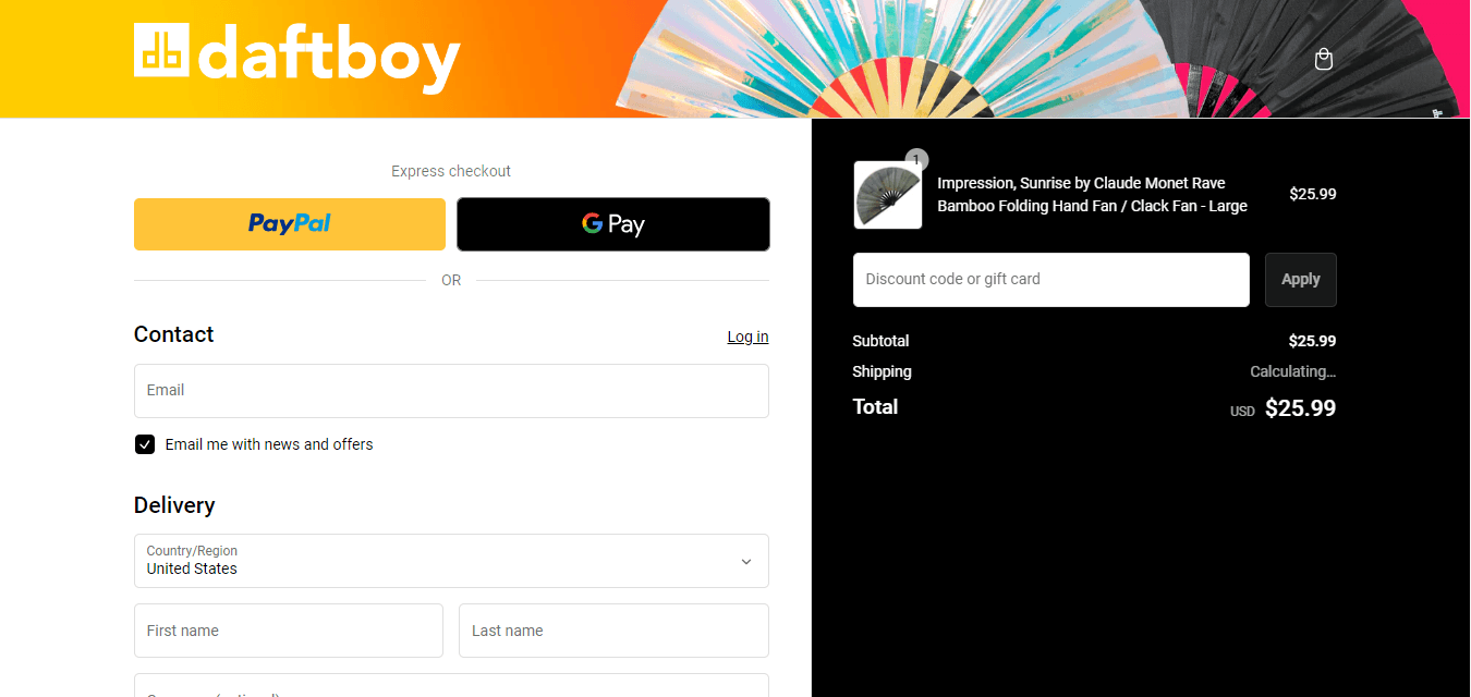 How to apply Daftboy coupon code